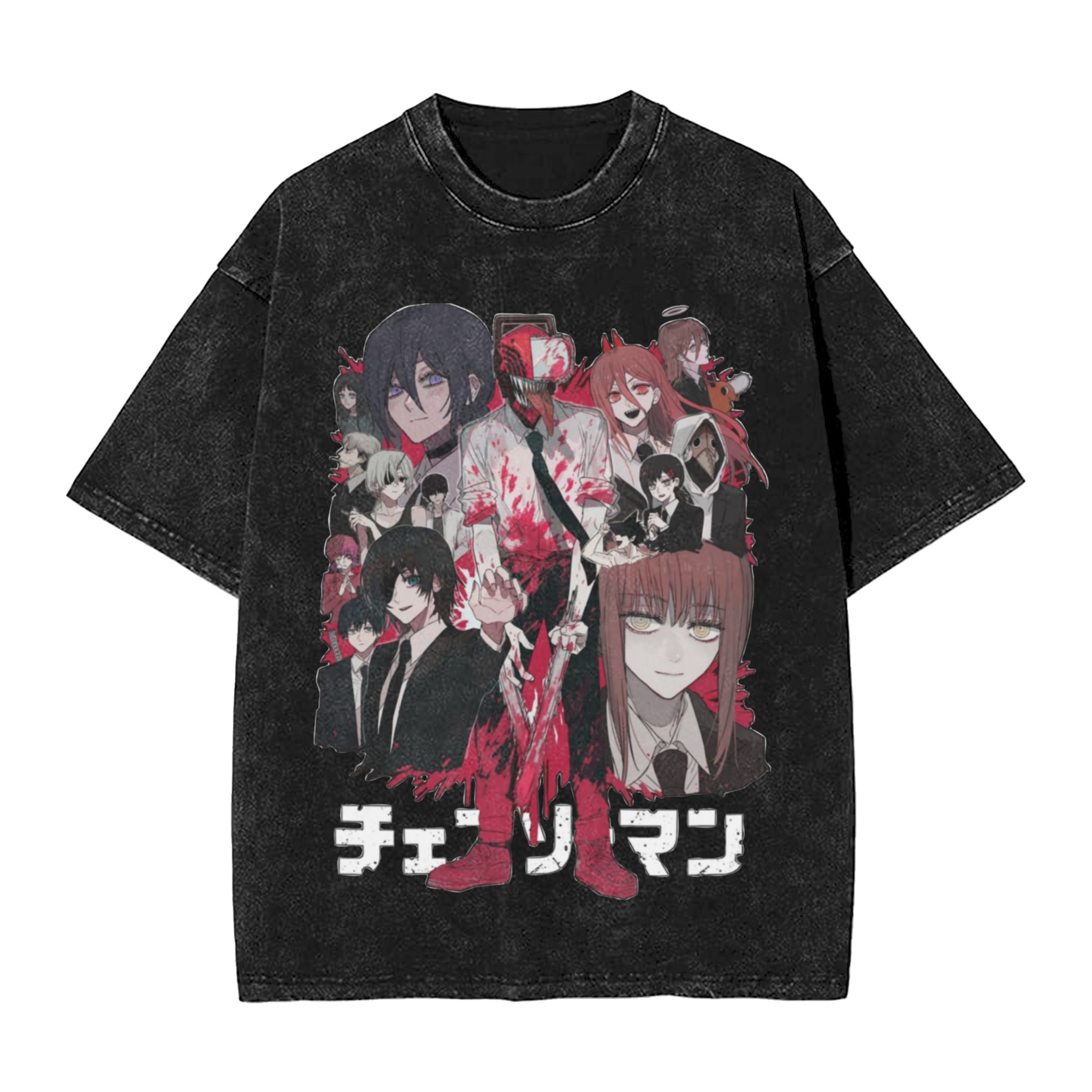Chainsaw Man Washed Cotton T-S - Anime Merchandise Men review and price