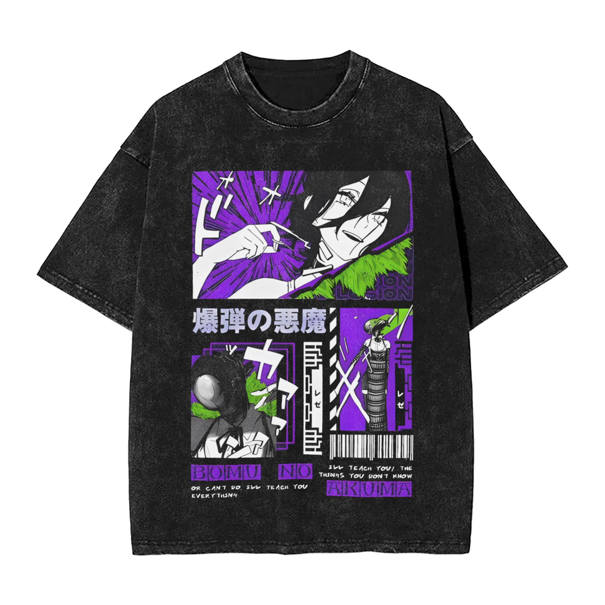 Chainsaw Man Washed Cotton T-S - Anime Merchandise Men review and price