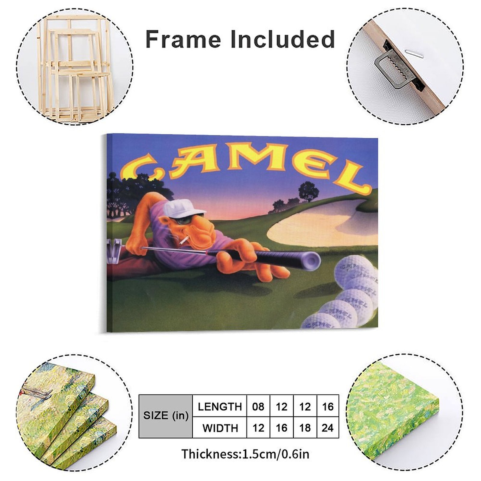 Vintage Joe Camel Roulette Ad  - Art Print Framed review and price