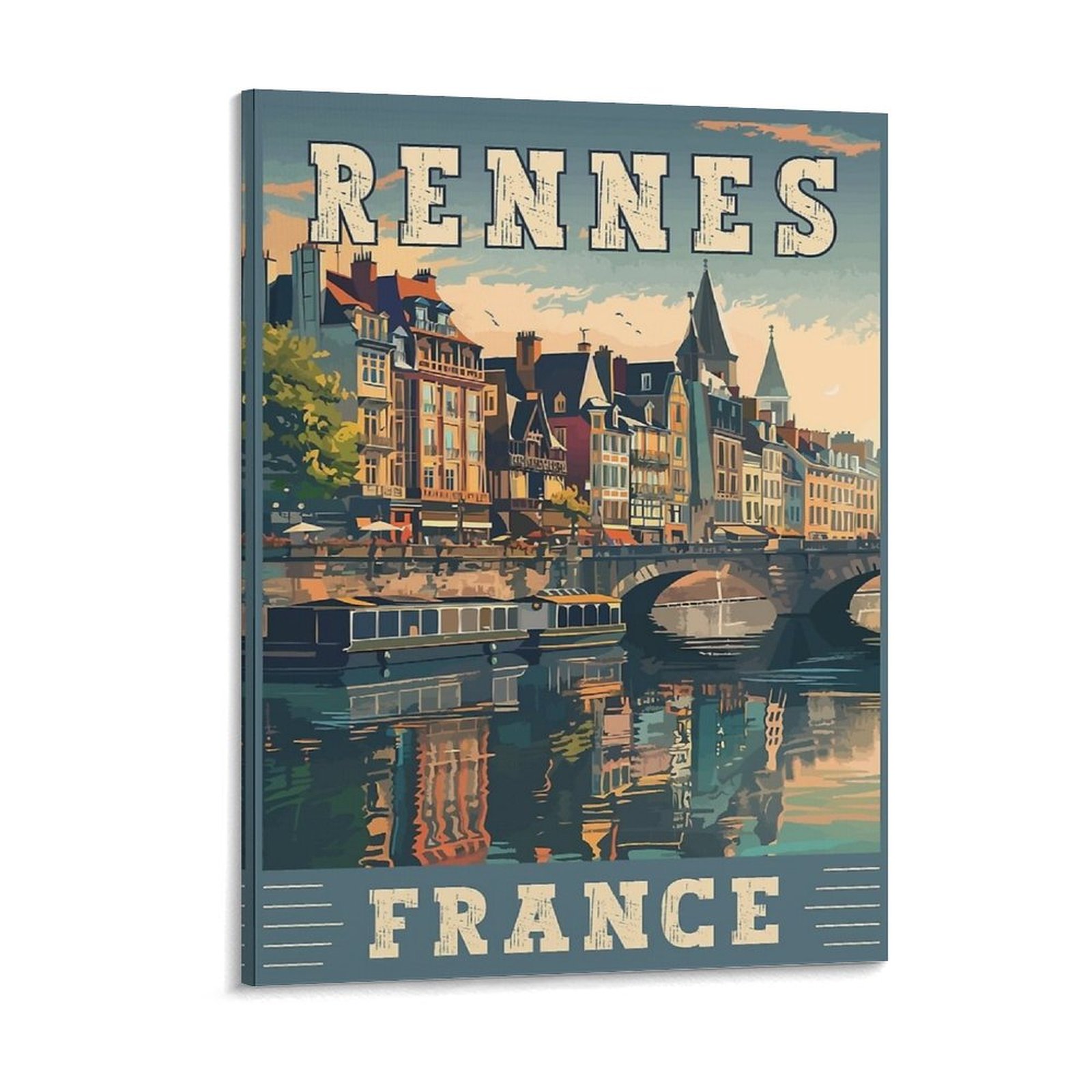 Rennes In France Charming Fren - Art Print Framed review and price