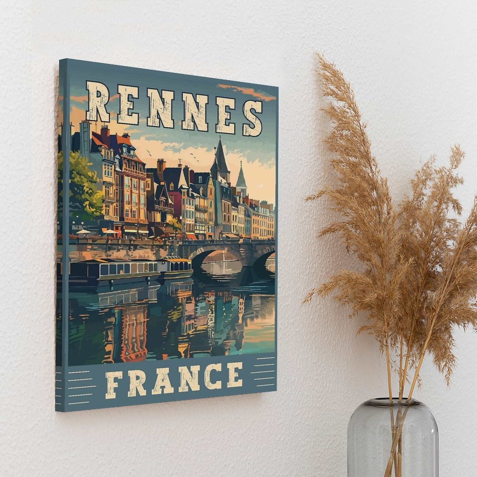 Rennes In France Charming Fren - Art Print Framed review and price